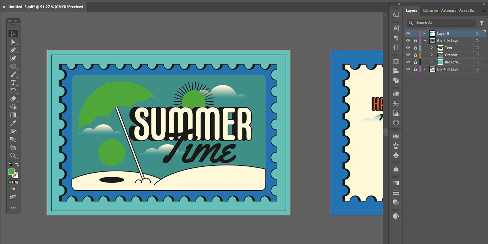 Lớp Spot UV trên tệp Adobe Illustrator