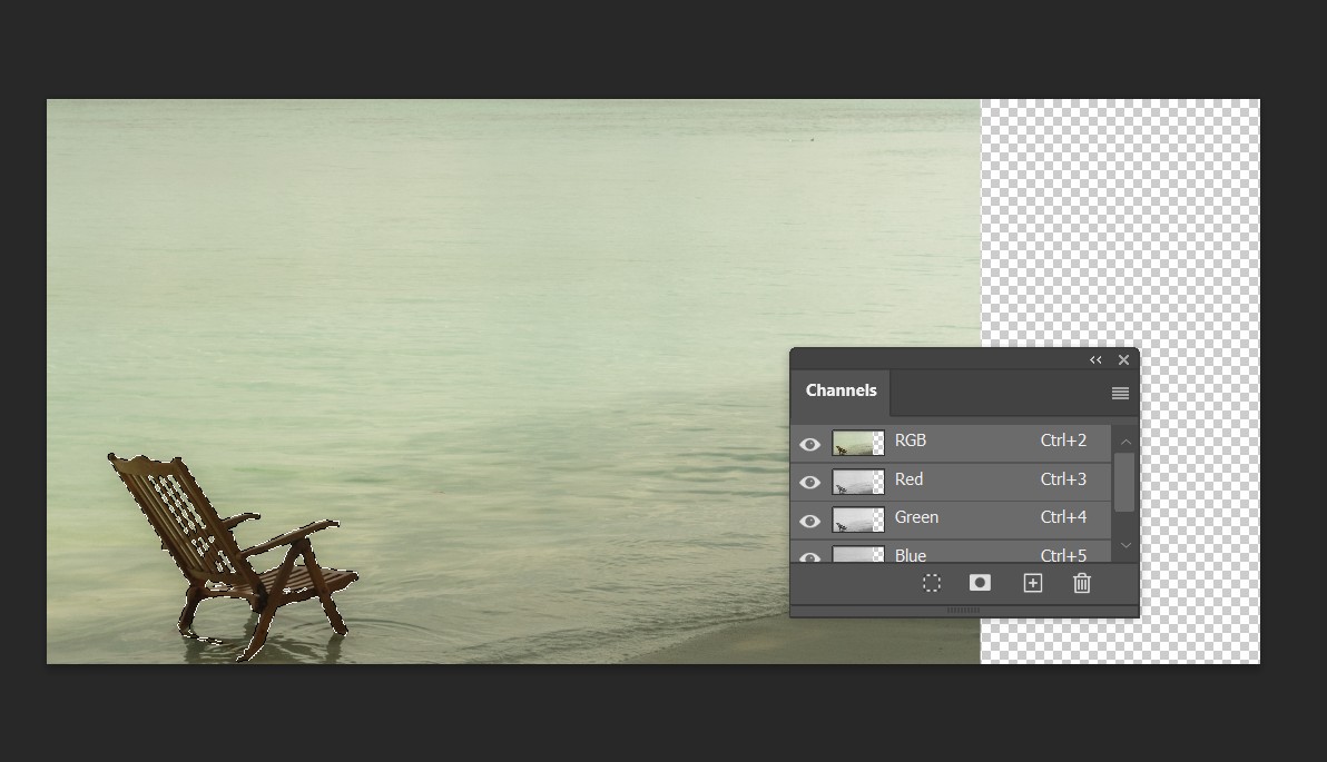 Lưu lựa chọn dưới dạng kênh trong Photoshop