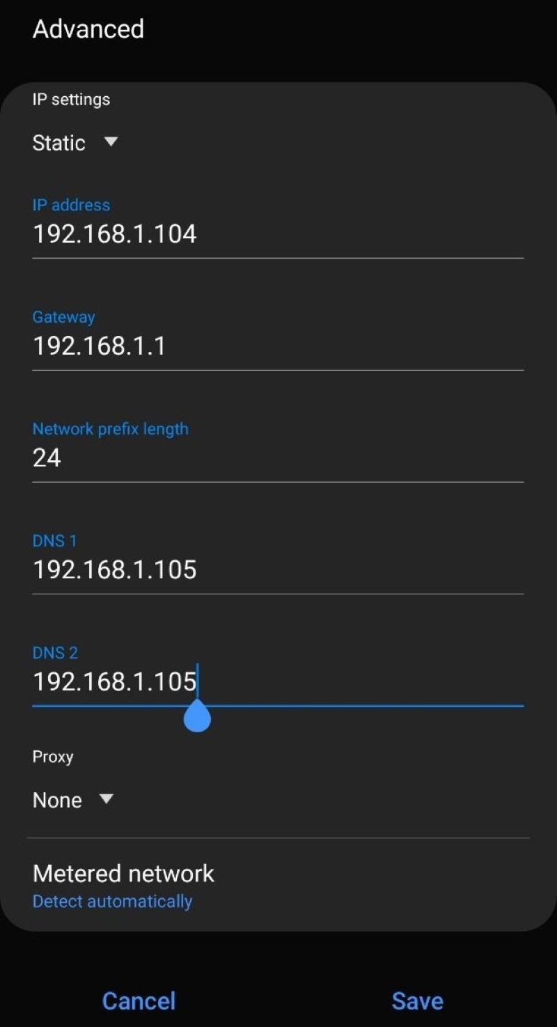 Màn hình cài đặt mạng Wi-Fi trên điện thoại