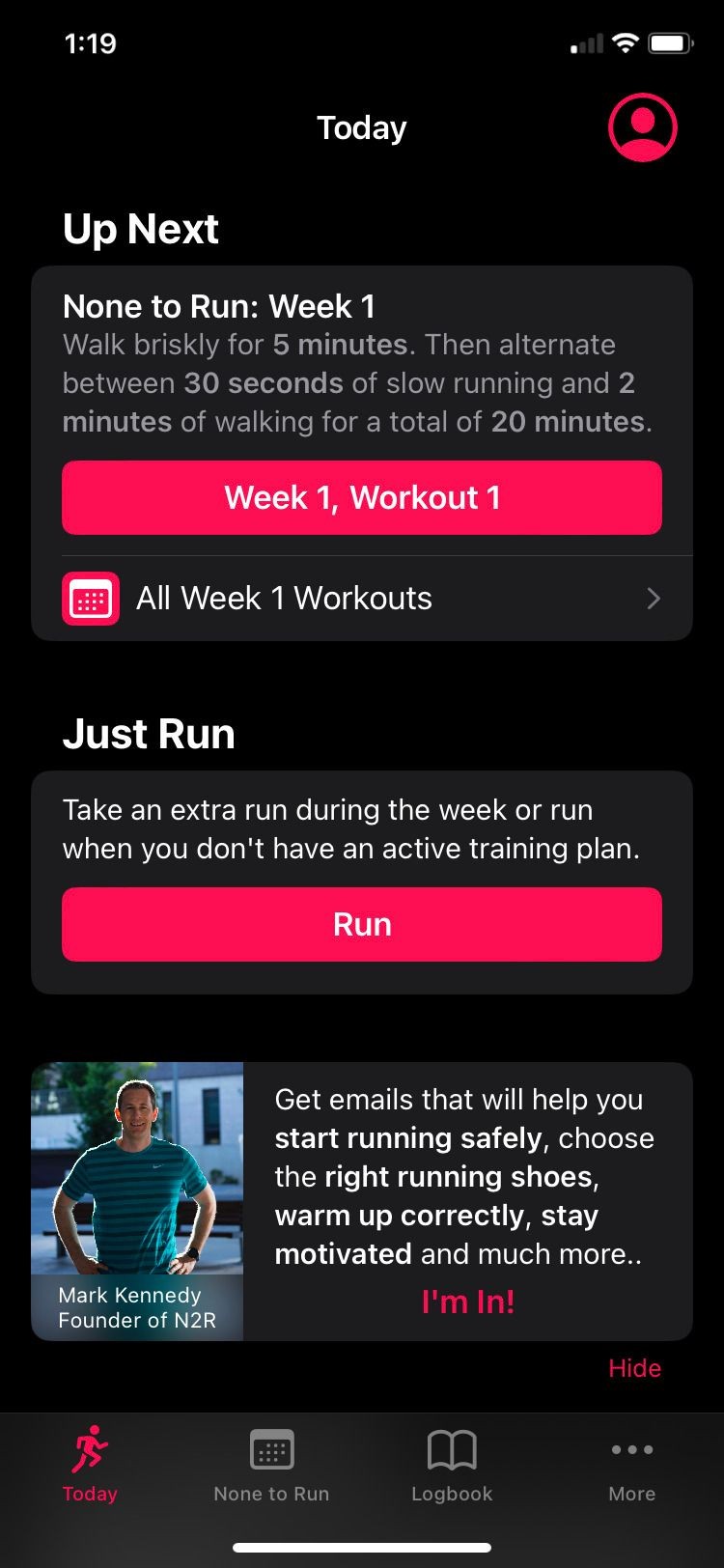 Màn Hình Chính Của None to Run
