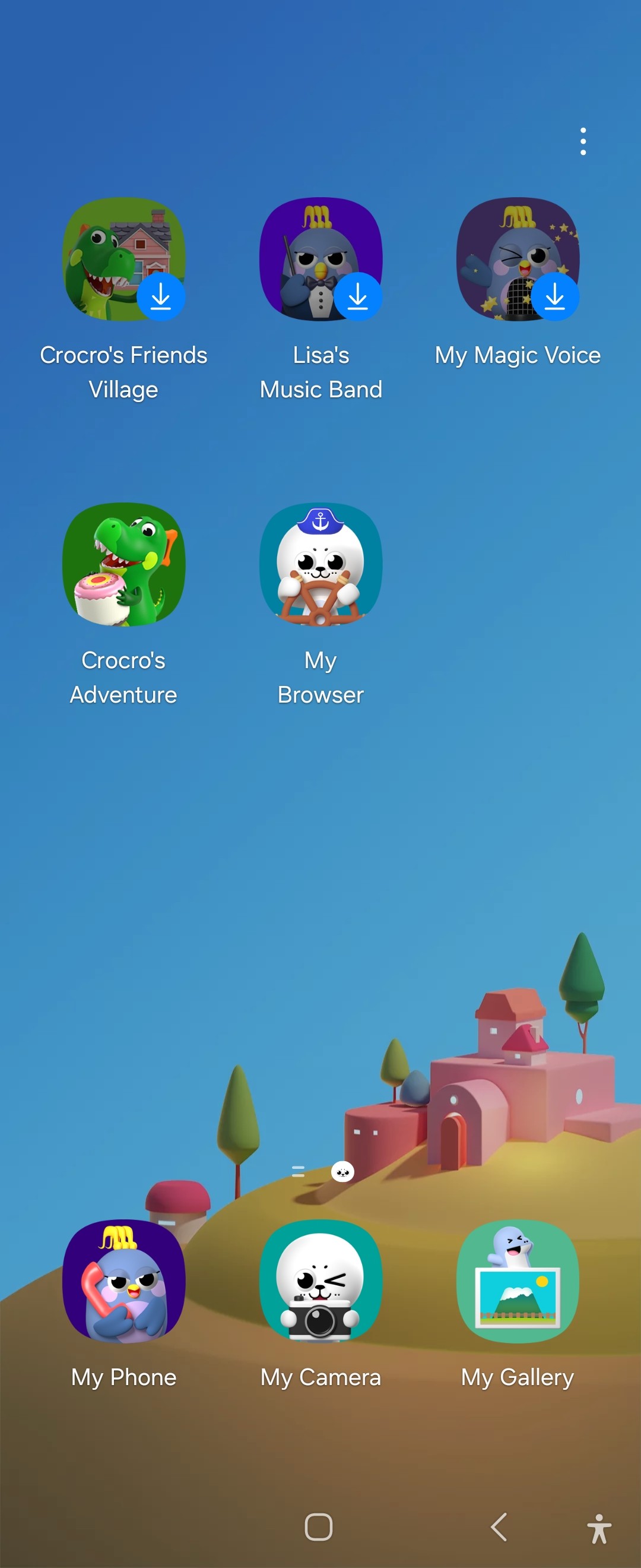 Màn hình chính của Samsung Kids trên Galaxy Flip 6