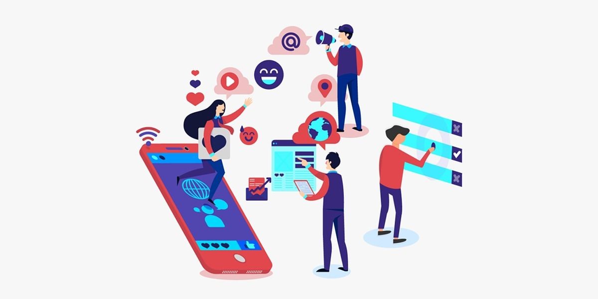 Mạng lưới freelance với vector