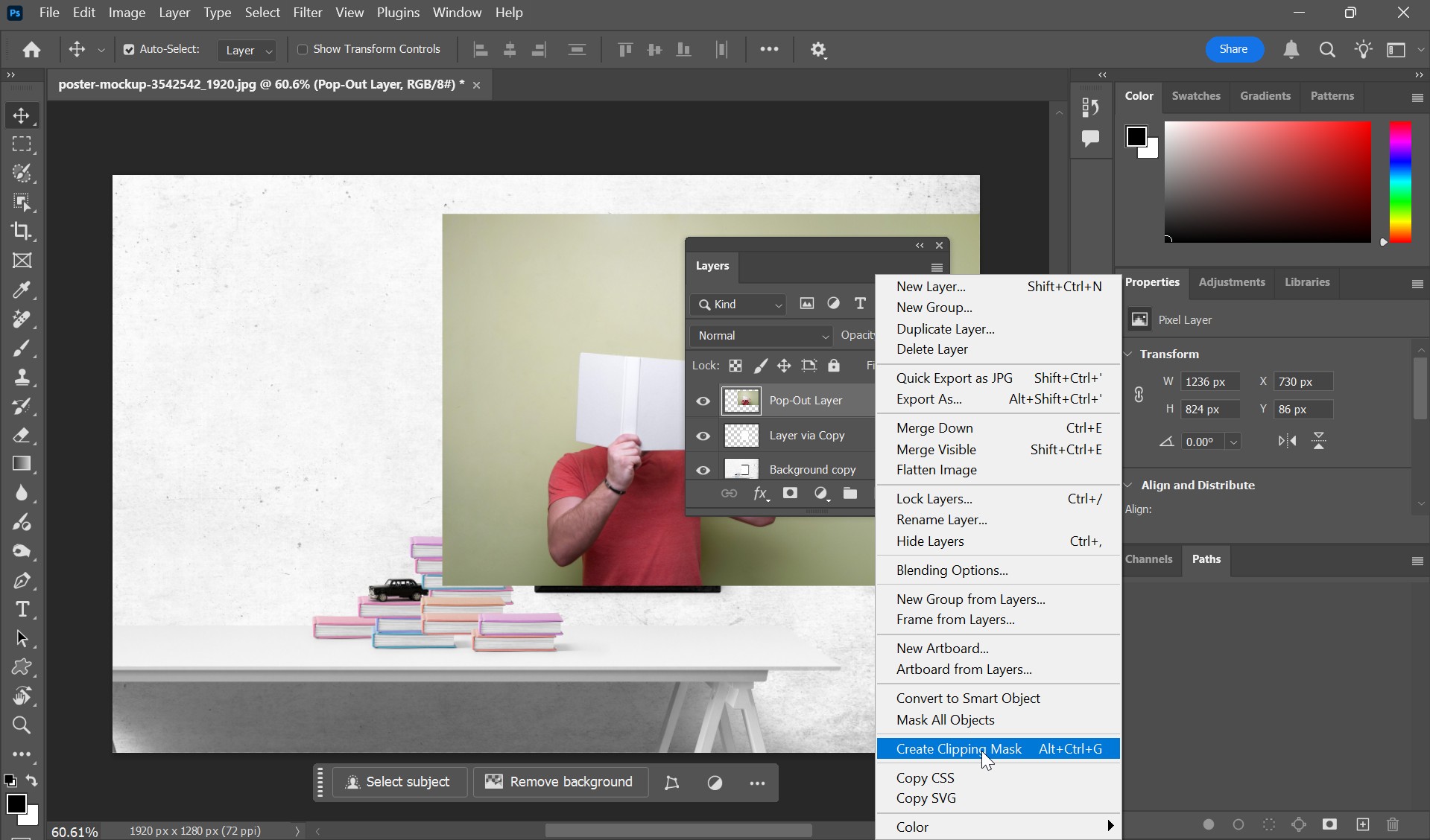 Mặt Nạ Cắt Trong Photoshop