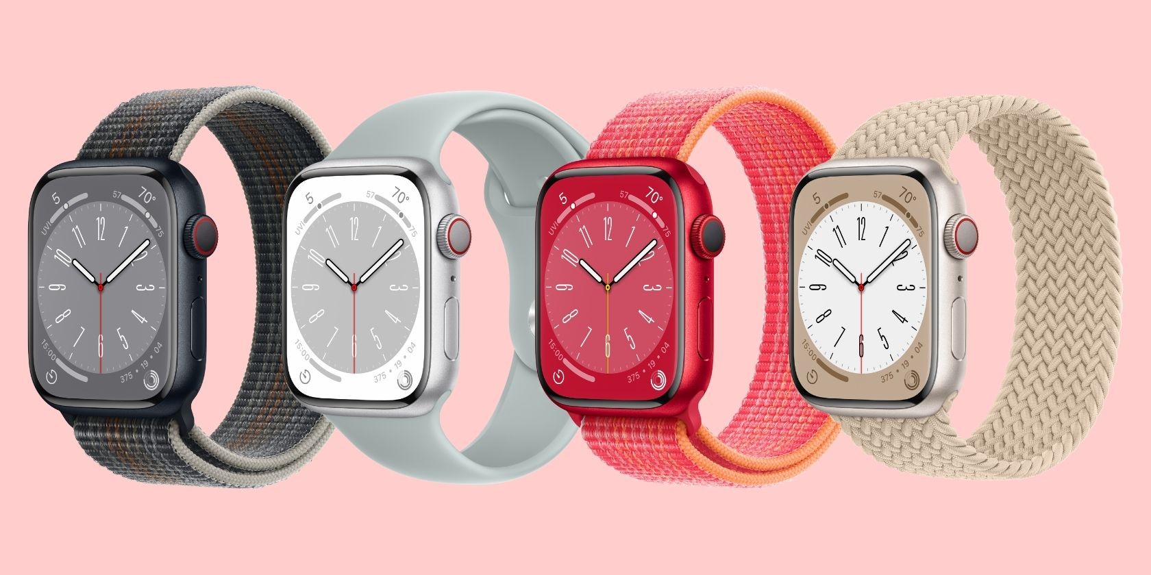 Màu sắc Apple Watch Series 8 làm từ nhôm
