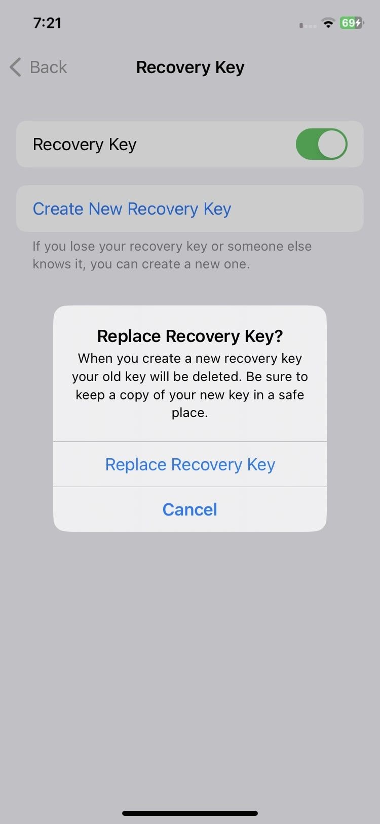 Menu Khóa Phục Hồi trên iPhone