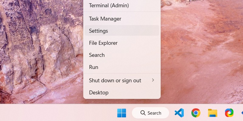 Menu WinX hoặc Menu Người dùng Quyền lực trên Windows 11
