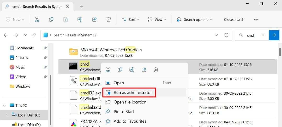 Mở Command Prompt Qua File Explorer