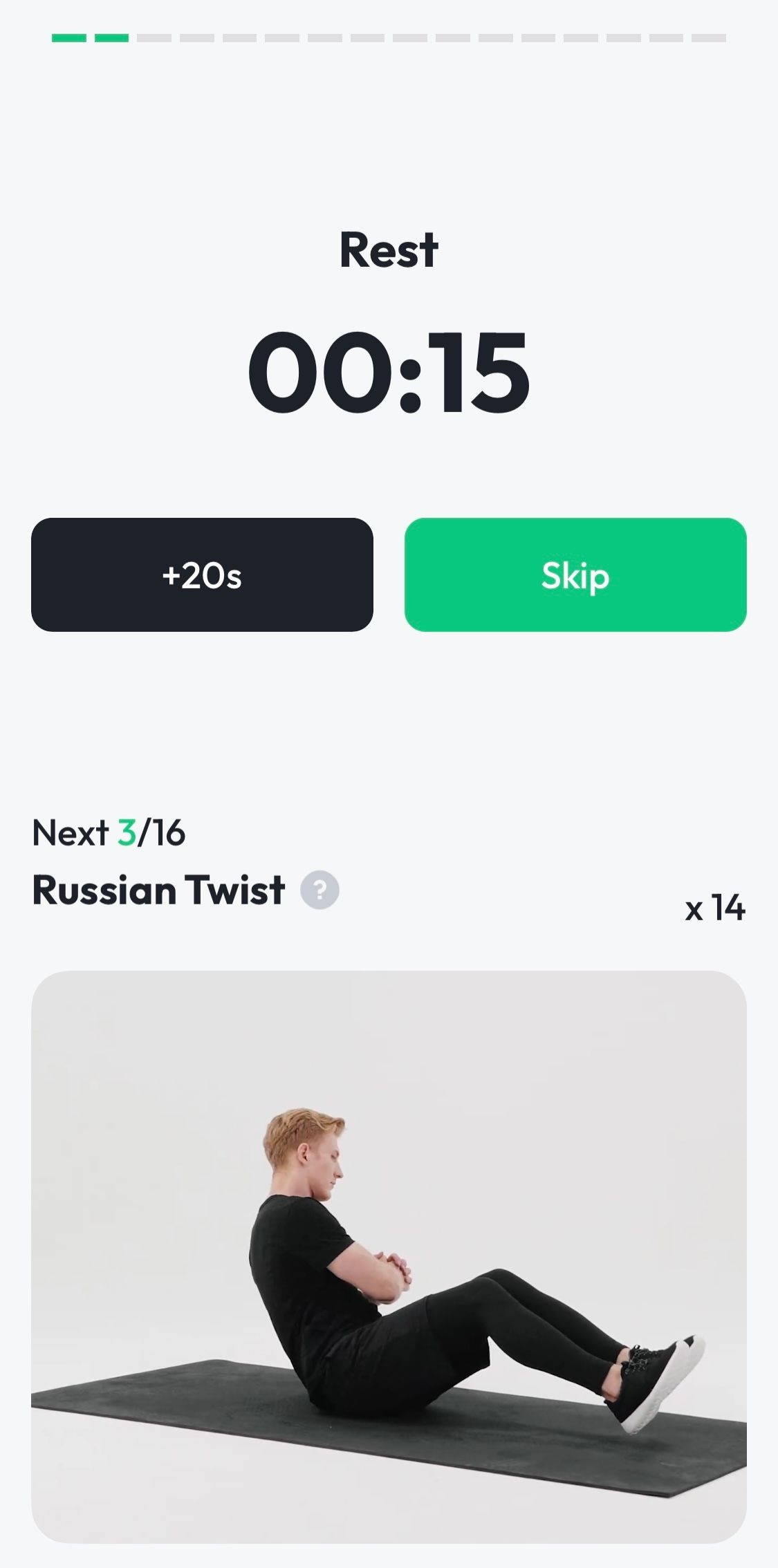 Mô hình thực hiện bài tập Russian twists