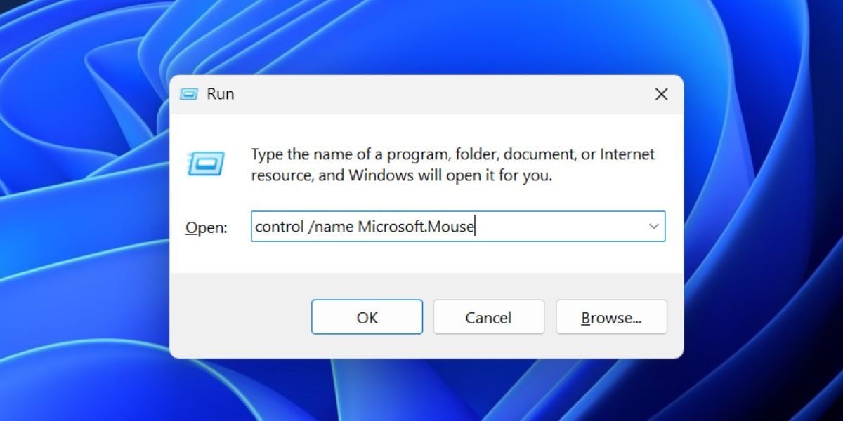 Mở Thuộc Tính Chuột Sử Dụng Hộp Thoại Run