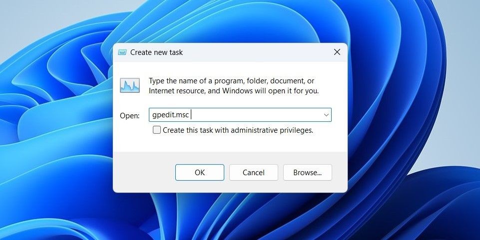 Mở Trình Chỉnh Sửa Chính Sách Nhóm Bằng Task Manager
