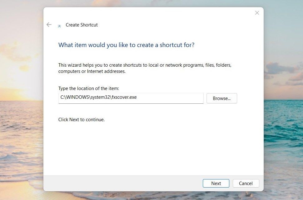 Mở Trình Chỉnh Sửa Trang Bìa Fax bằng Phím Tắt trên Desktop
