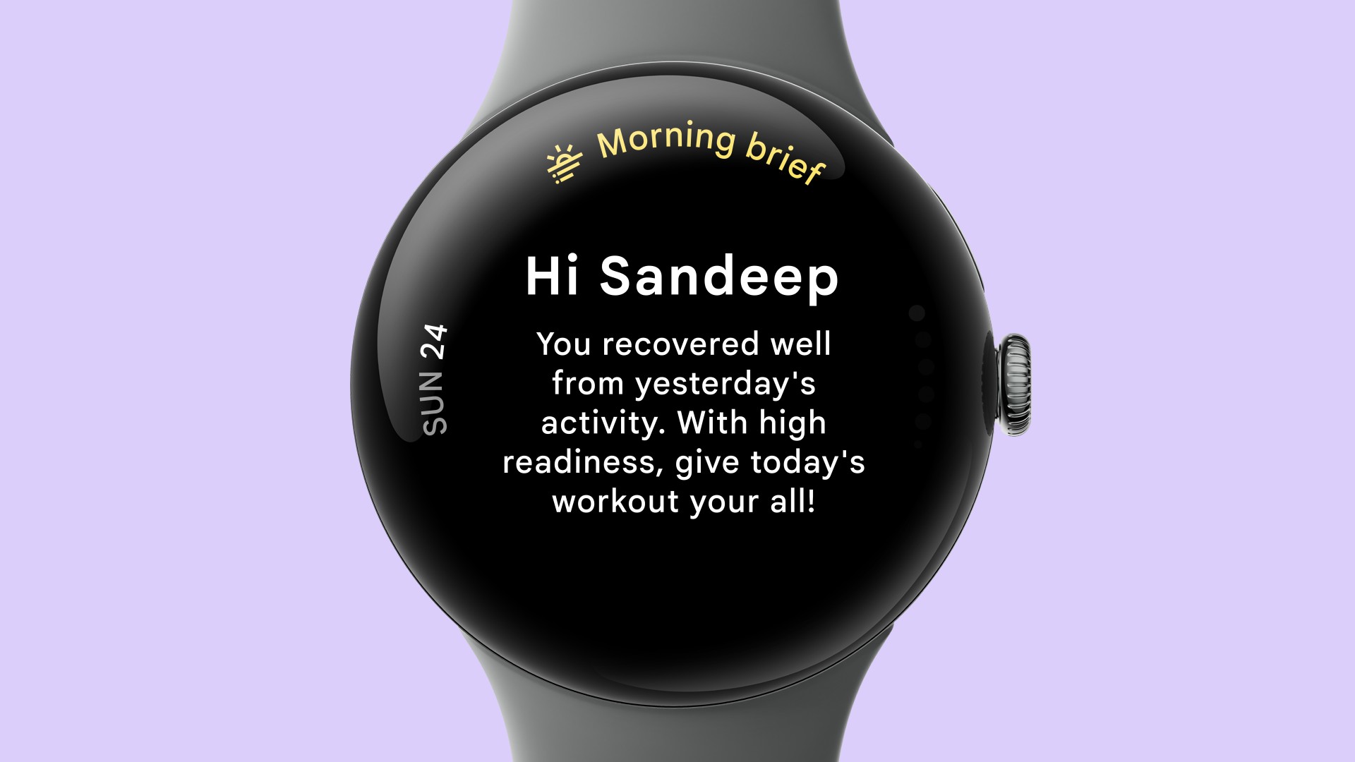 Morning Brief trên Pixel Watch 3