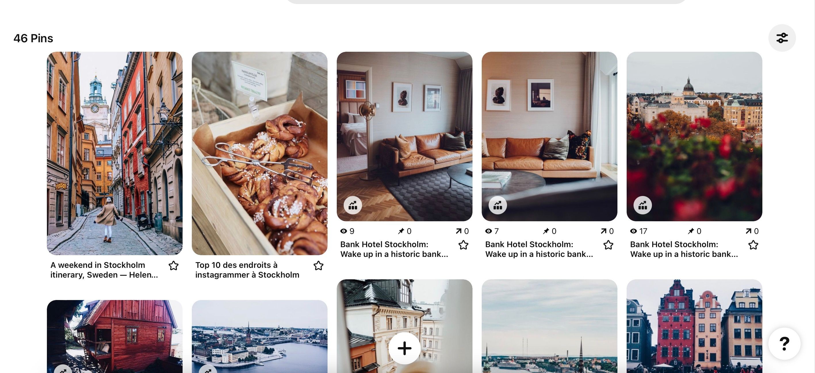 Một bảng Pinterest với các ý tưởng chụp ảnh khác nhau