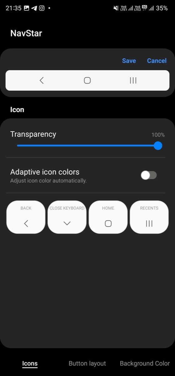 navigation bar customizer