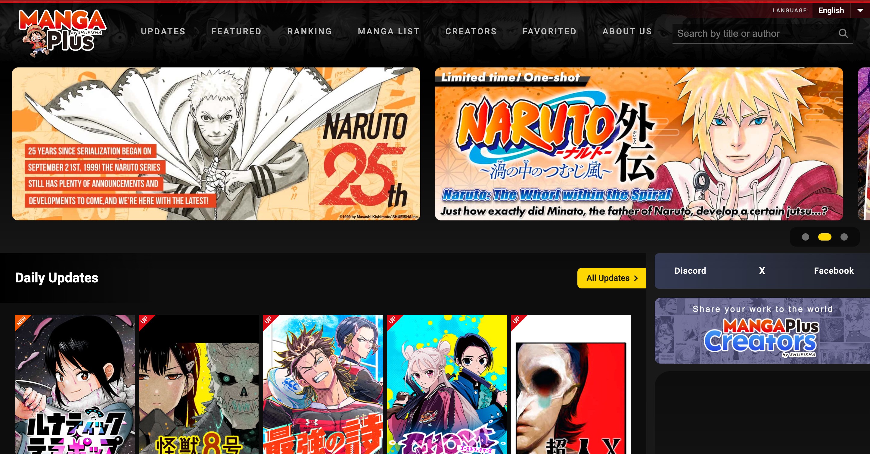 Nền tảng đọc truyện tranh và manga Manga Plus