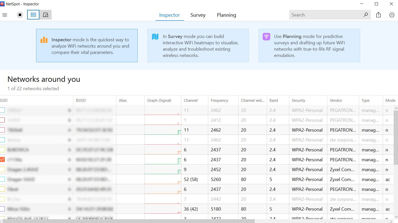 Netspot screenshot