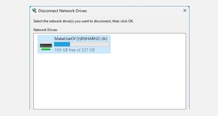 Ngắt kết nối ổ đĩa đã mạp trên Windows