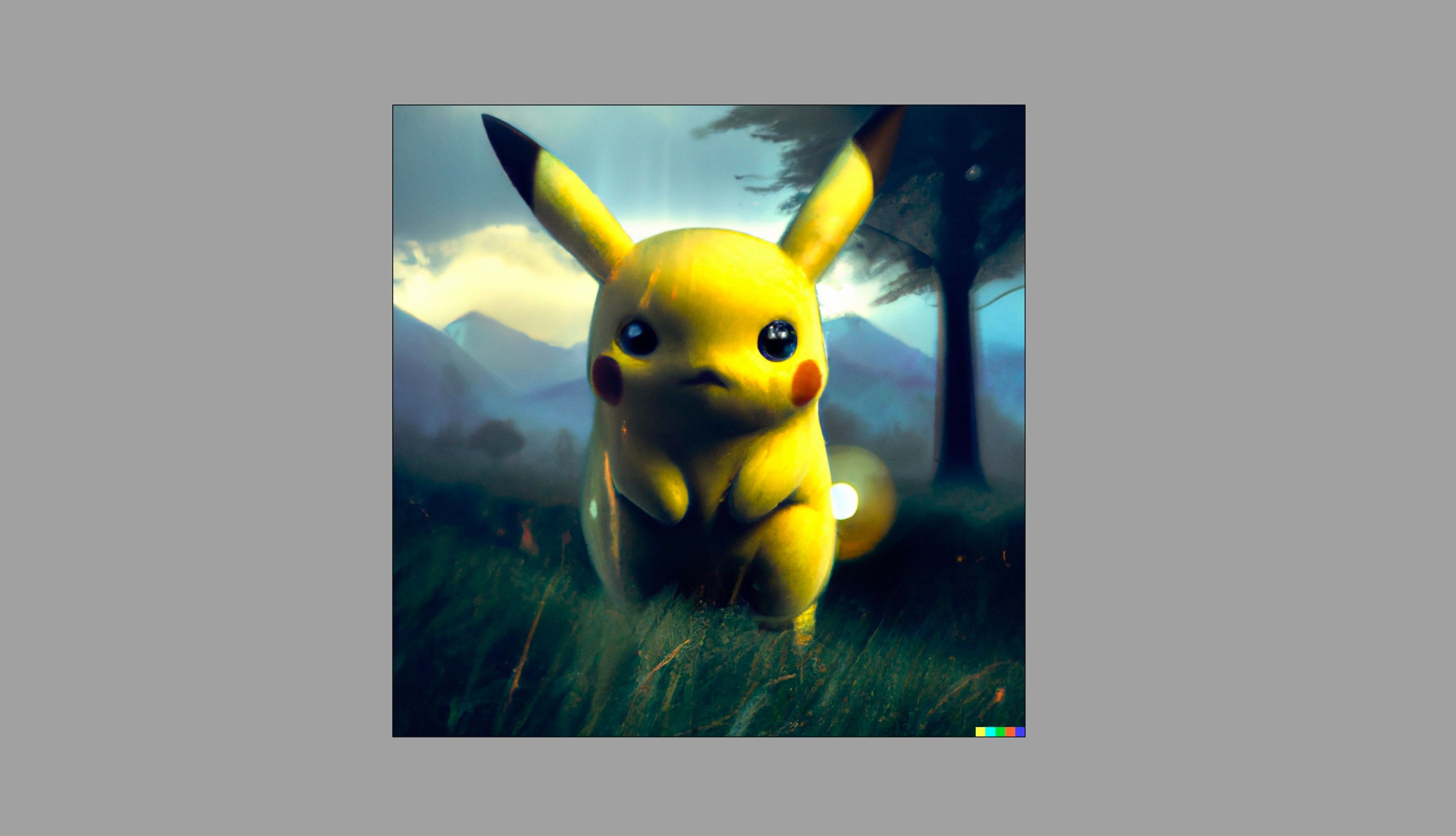 Nghệ thuật kỹ thuật số của Pikachu được tạo bởi DALL-E