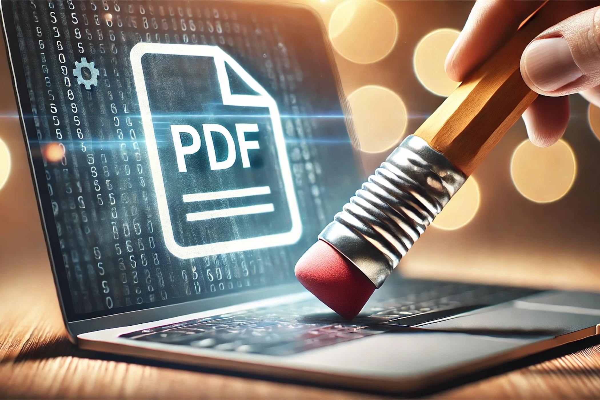 Người dùng đang xóa watermark trên tài liệu PDF