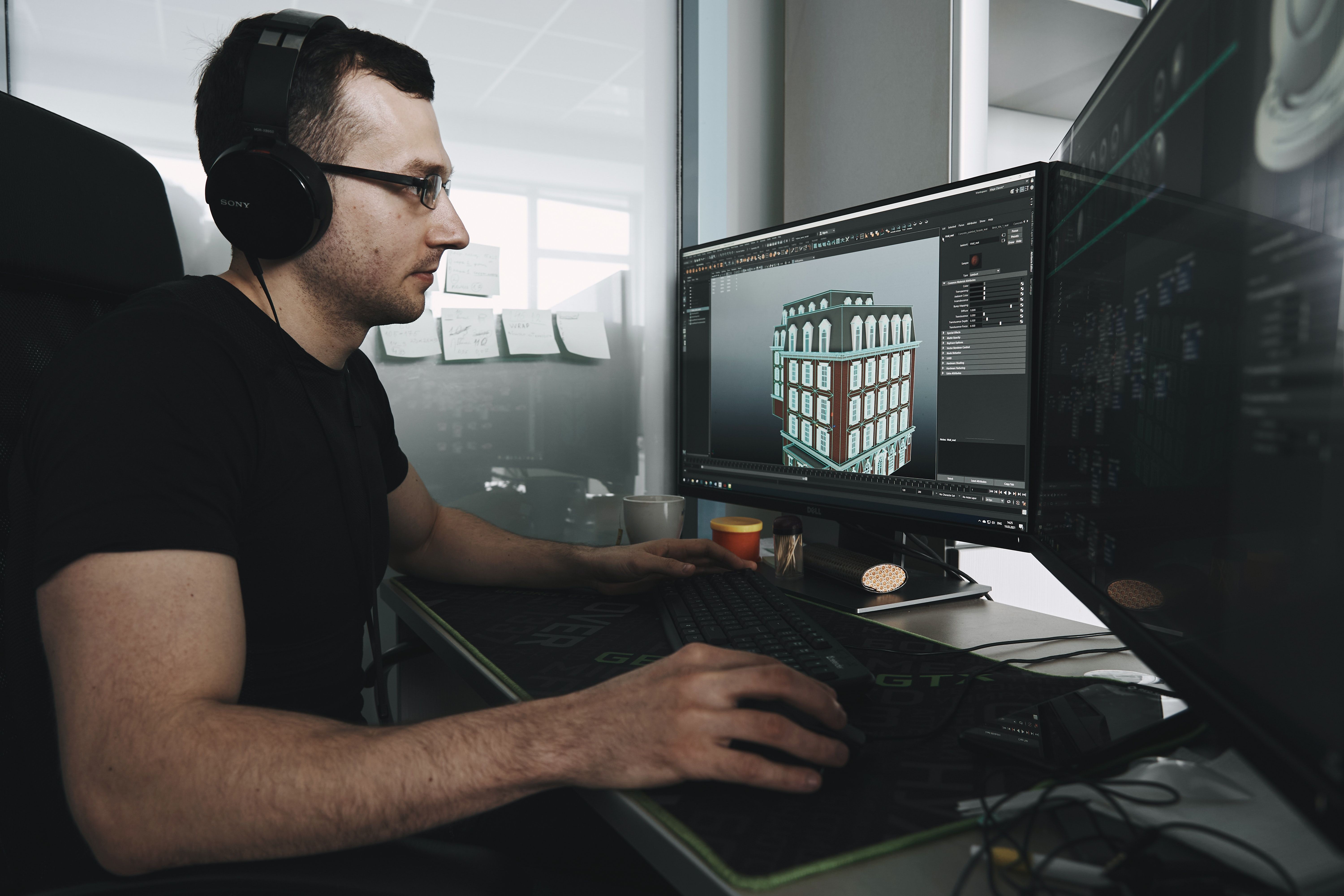 Người sử dụng phần mềm mô hình hóa 3D trên PC