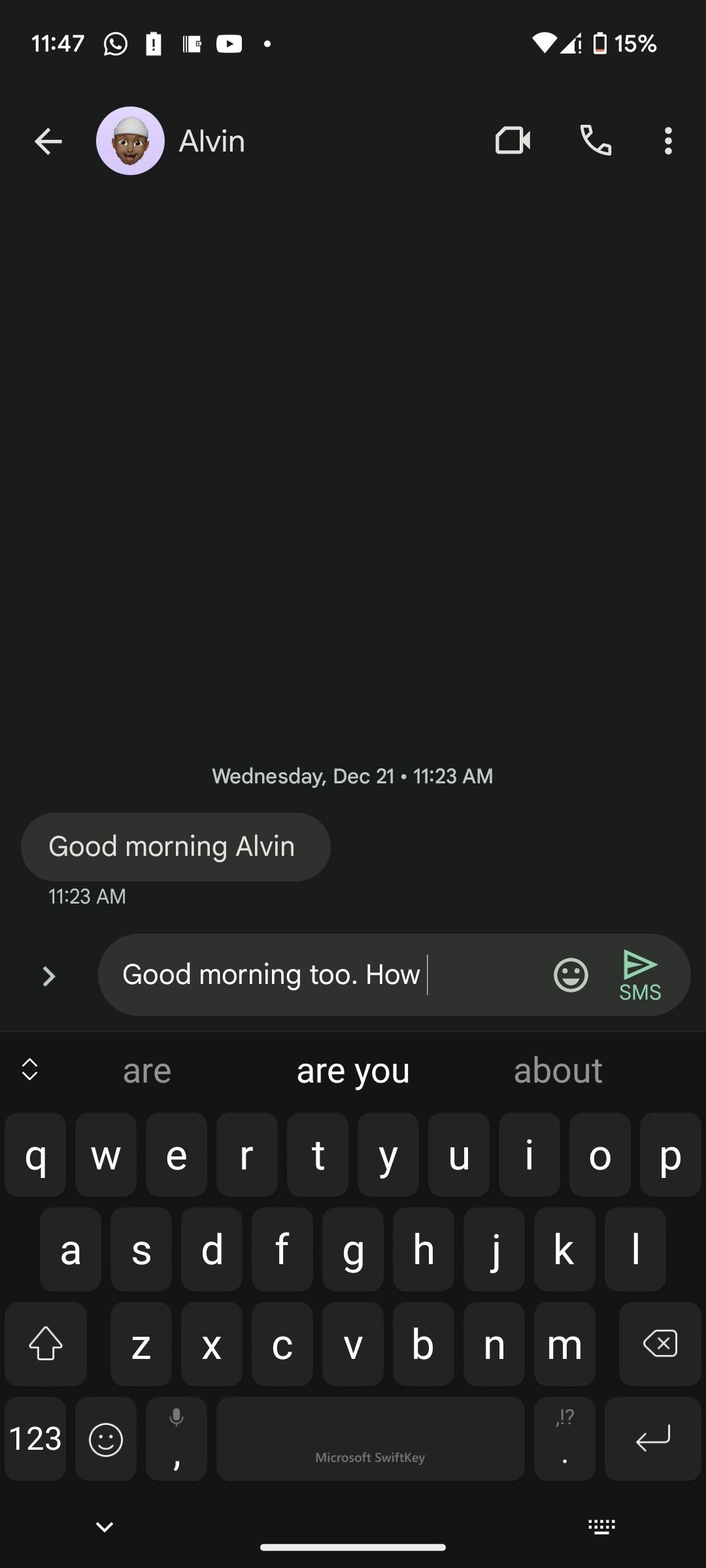 Nhiều dự đoán văn bản khi gõ trên Android