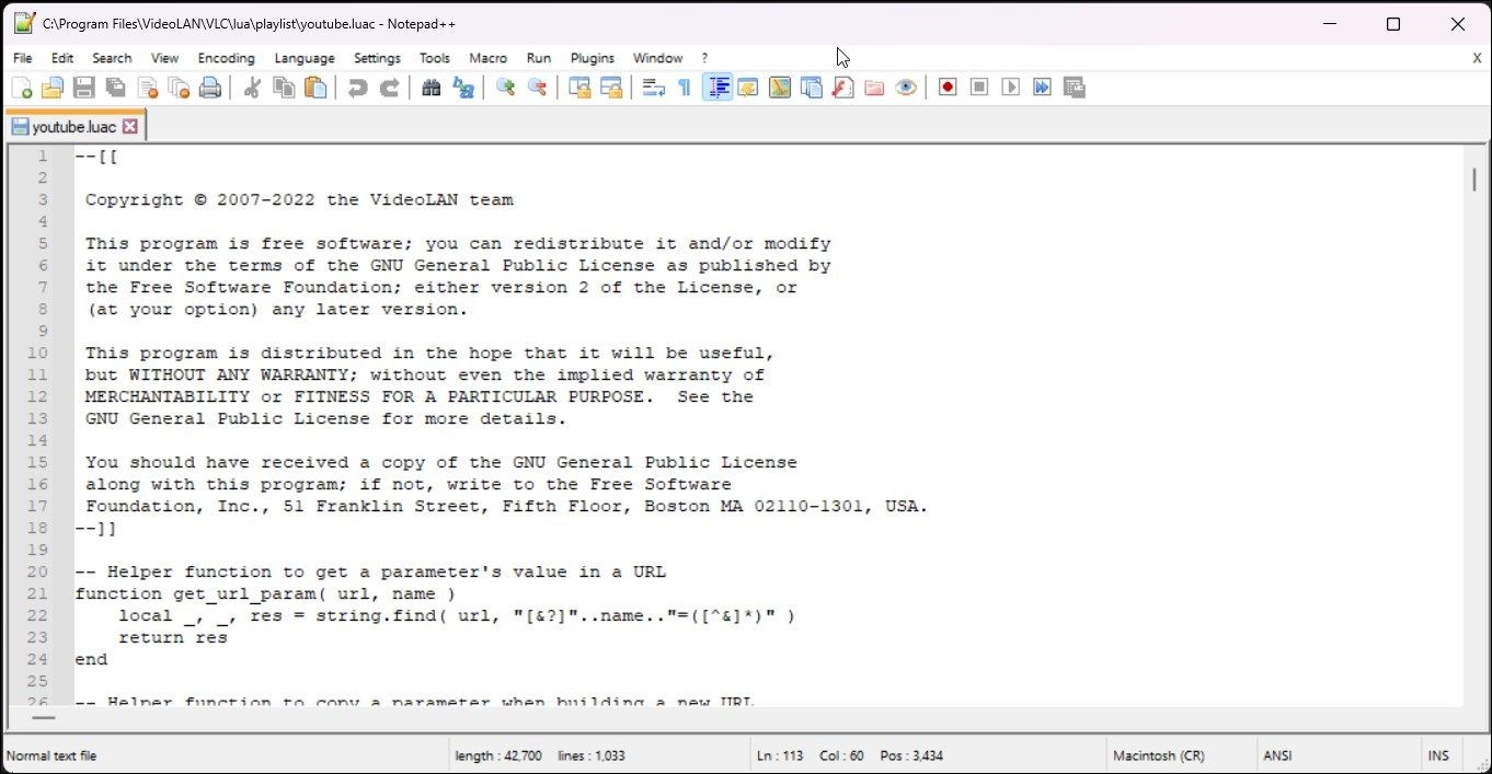 Notepad++ trên Windows 11