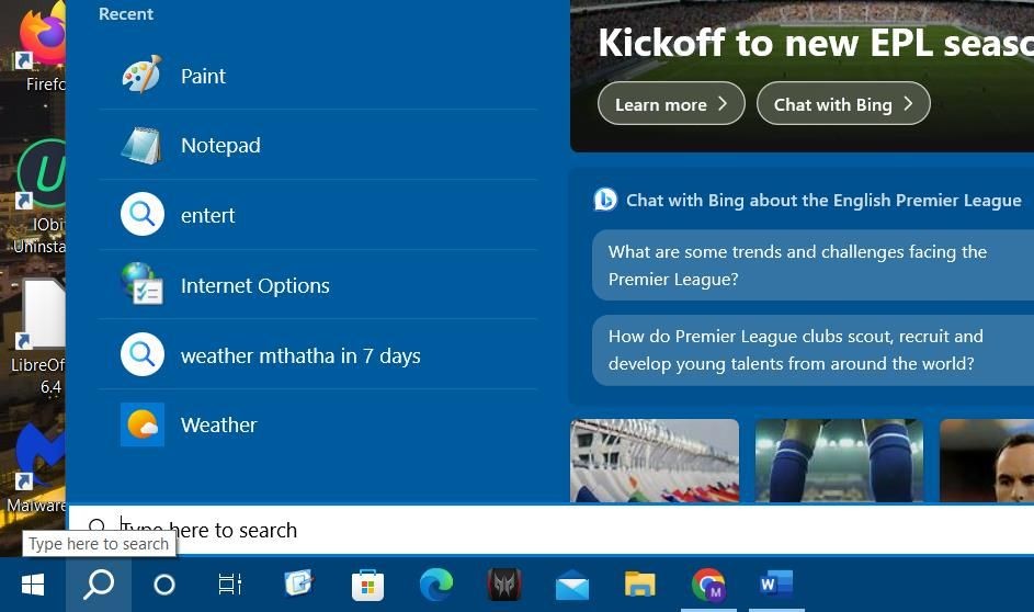 Nút Nhập tại đây để tìm kiếm trong Windows 10