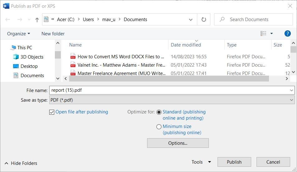 Nút Publish