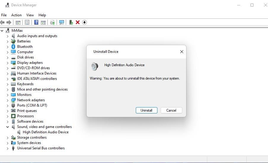 Nút Uninstall