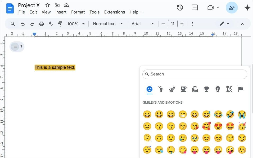 Phản hồi bằng biểu tượng cảm xúc trong tài liệu Google Docs