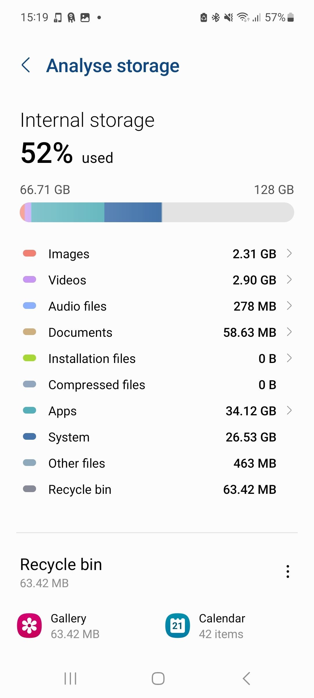 Phân tích bộ nhớ trong của Samsung My Files