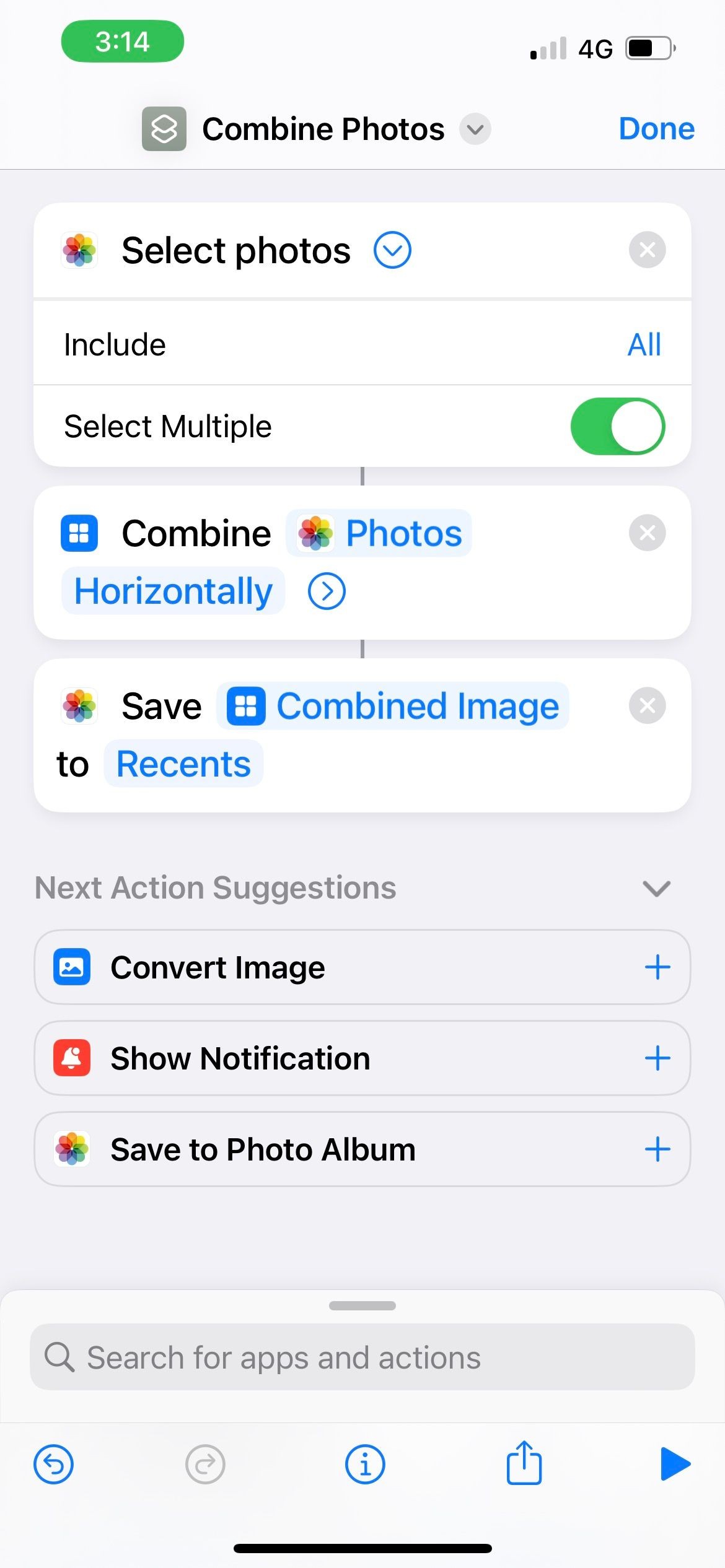 Phím tắt để kết hợp ảnh trên iPhone