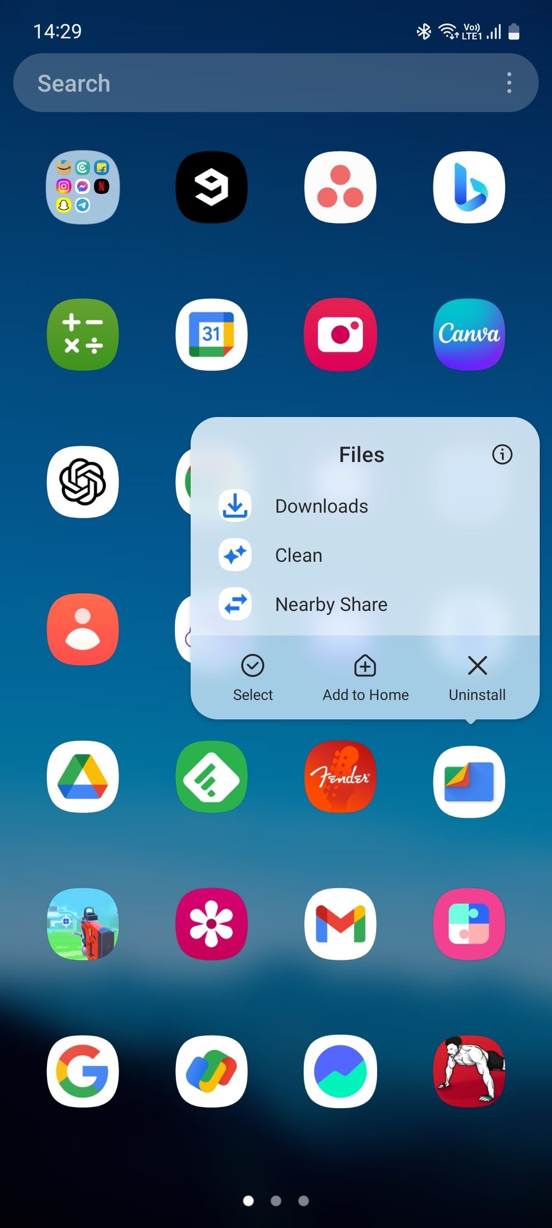 Phím tắt Google Files