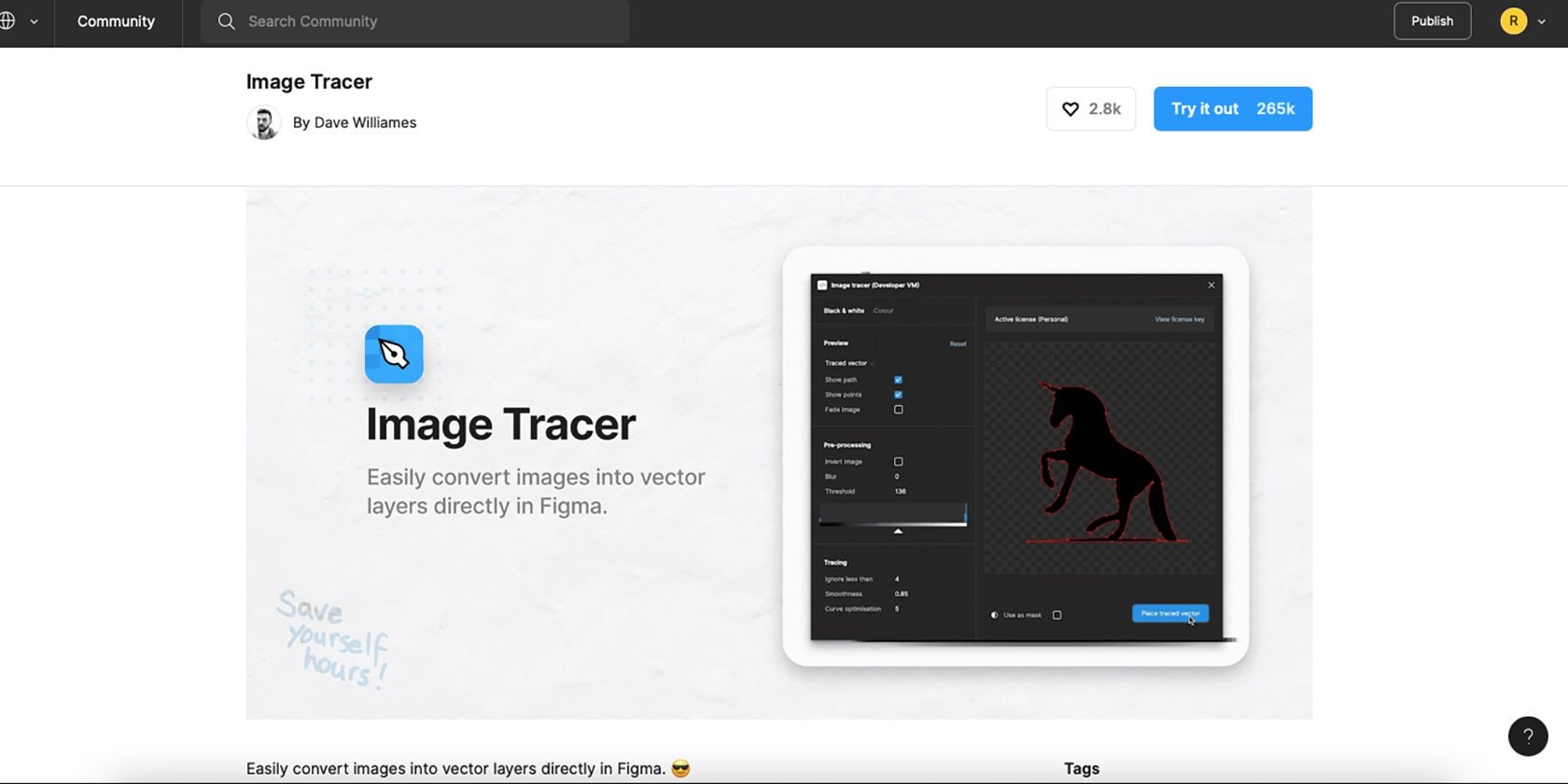 Plugin Image Tracer trong Figma