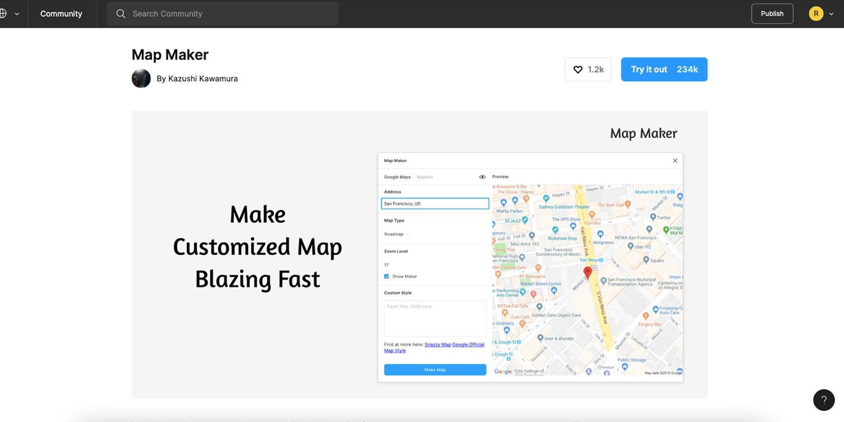 Plugin Map Maker trong Figma