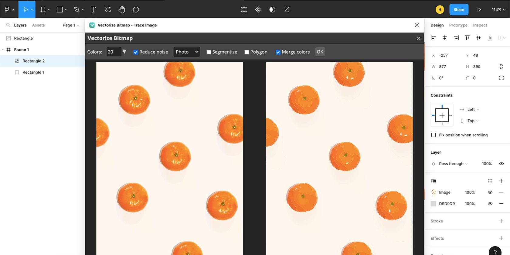 Plugin Vectorize trong Figma