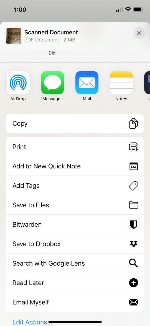 Quét tài liệu với ứng dụng Files trên iPhone