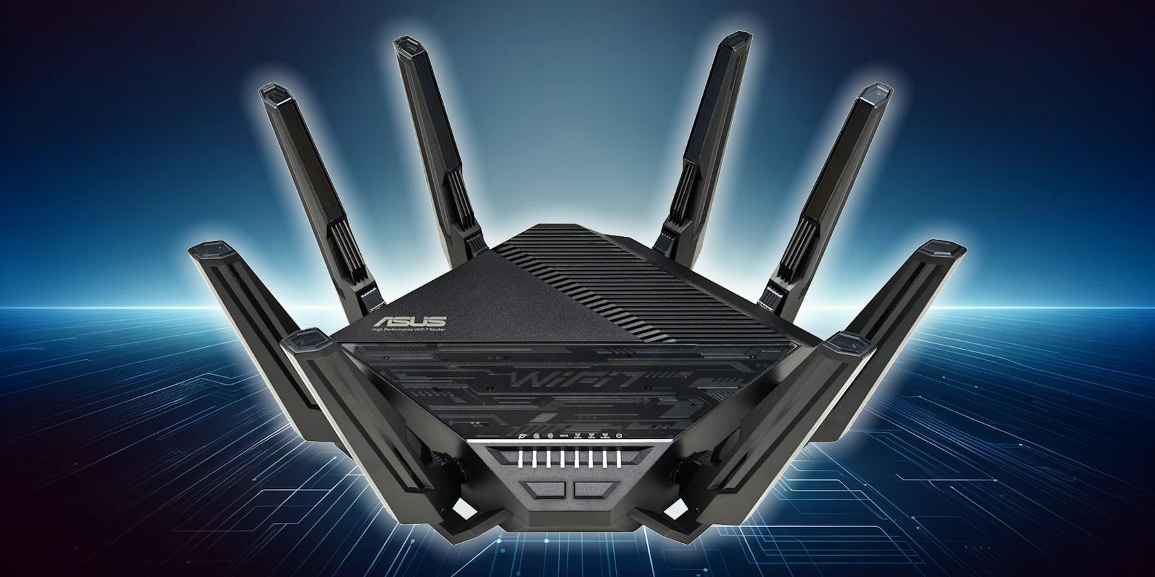 Router ASUS Wi-Fi 7 trên nền công nghệ tương lai