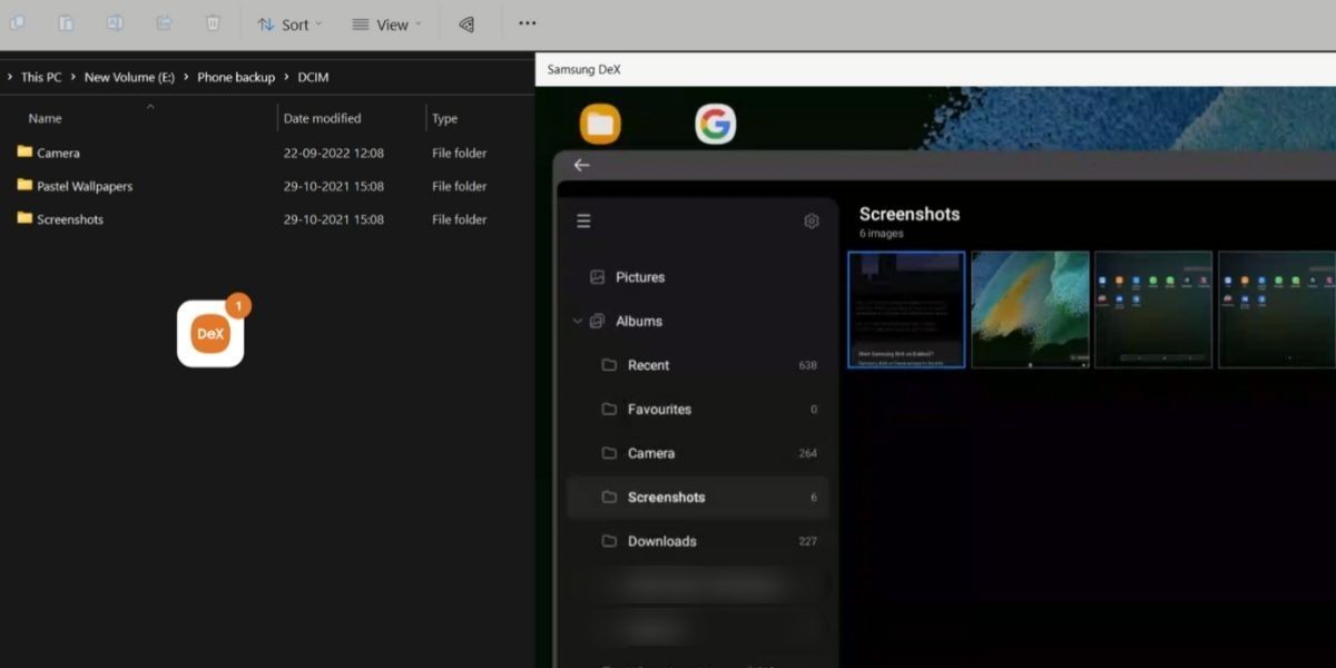 Samsung DeX sao chép file