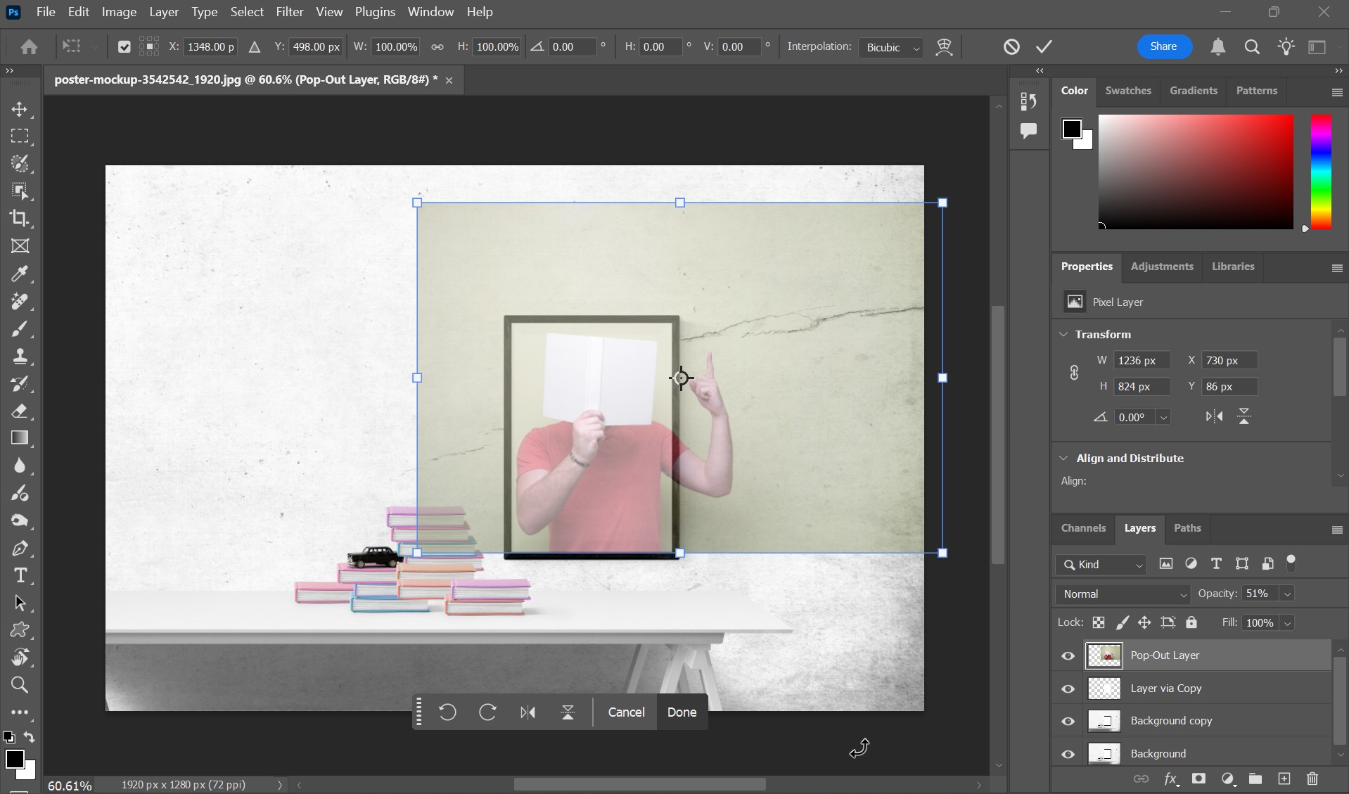 Sắp Xếp Ảnh Pop-Out Trong Photoshop