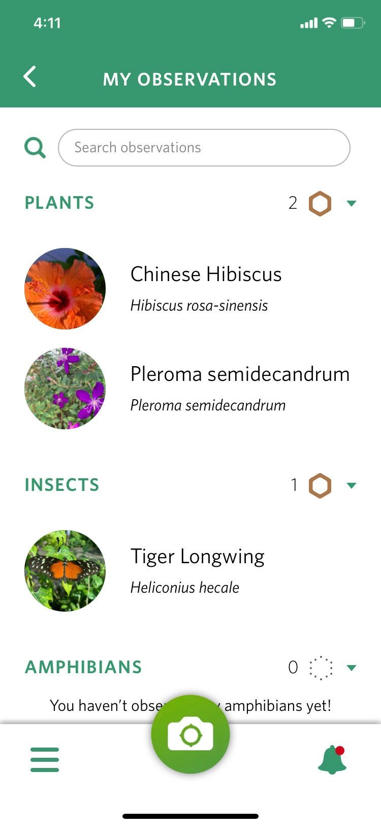 Seek by iNaturalist My Observations