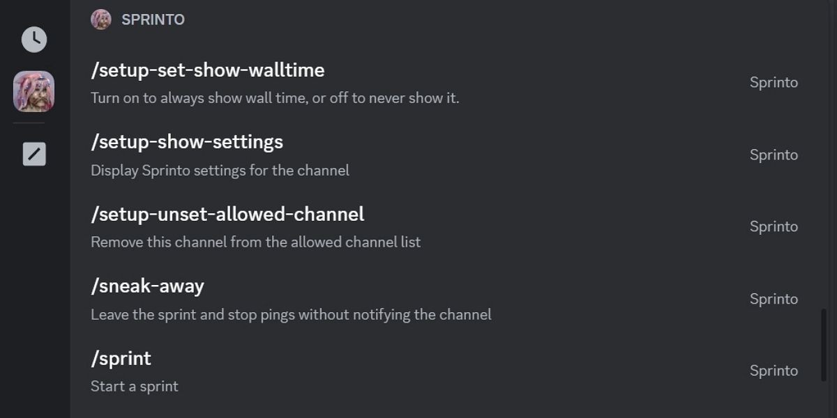 Sprinto bot trên Discord