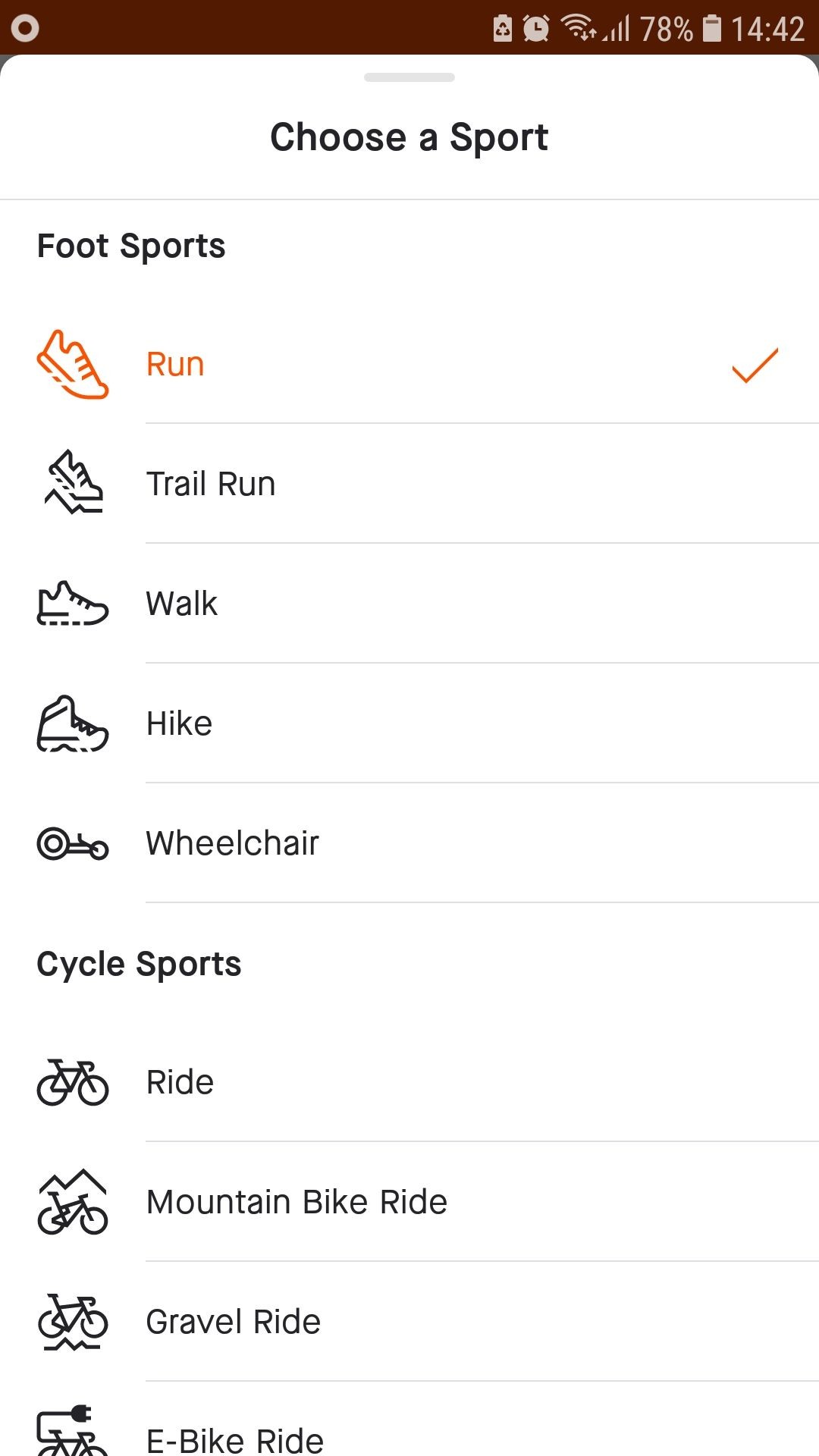Strava môn thể thao theo dõi GPS trên điện thoại Android