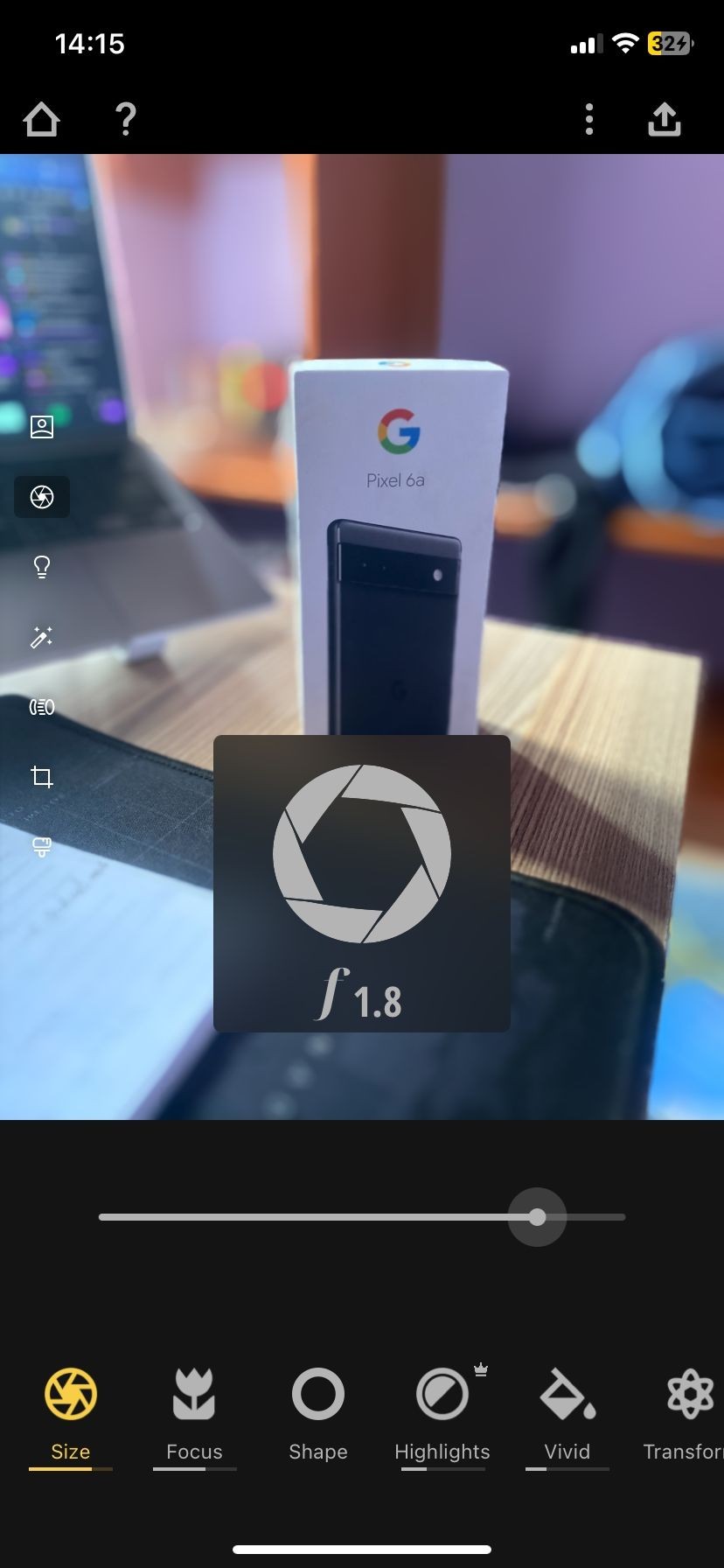 Sử dụng Focos để điều chỉnh hiệu ứng độ sâu trong iOS