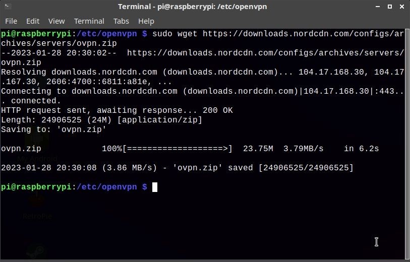 Tải xuống các tệp cấu hình OpenVPN