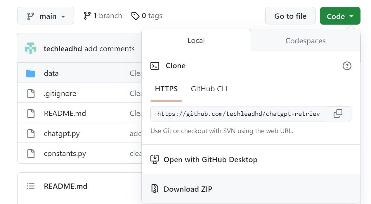 Tải xuống kịch bản Python trên GitHub