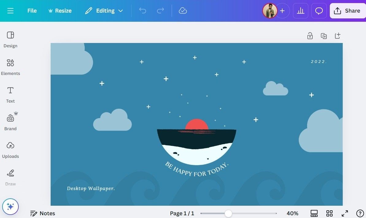 Tạo hình nền trên Canva