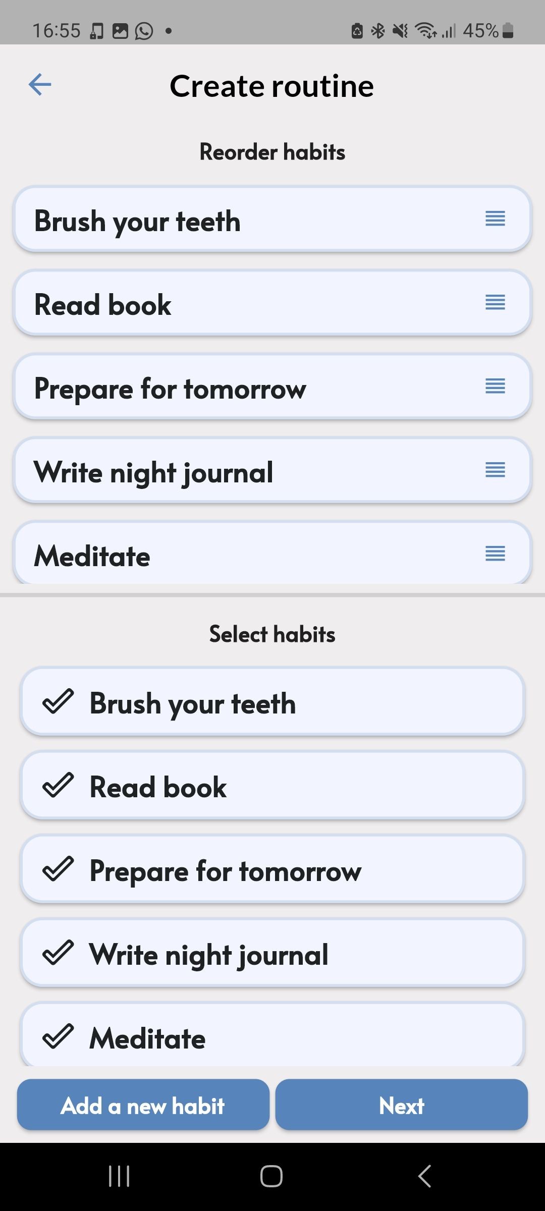 Tạo thói quen buổi tối của Micro Habits