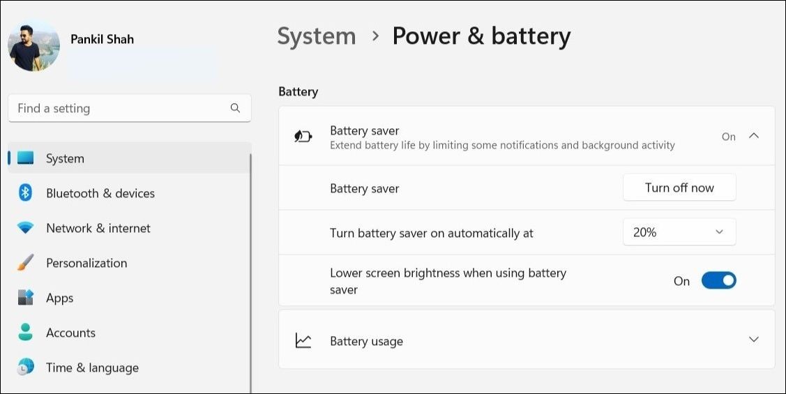 Tắt Chế Độ Tiết Kiệm Pin Trên Windows 11