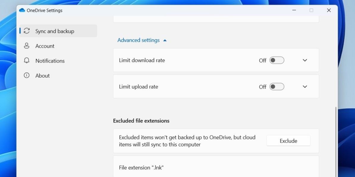 Tắt giới hạn tải xuống và tải lên cho OneDrive